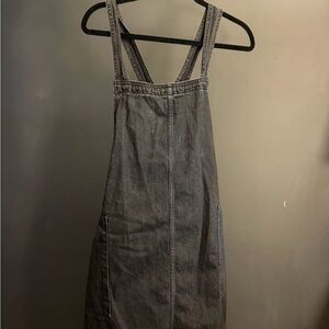 Gray Denim Women's Overall Dress